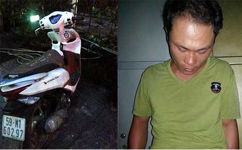 Cảnh sát hình sự bắt 'nóng' tên cướp đi xe tay ga