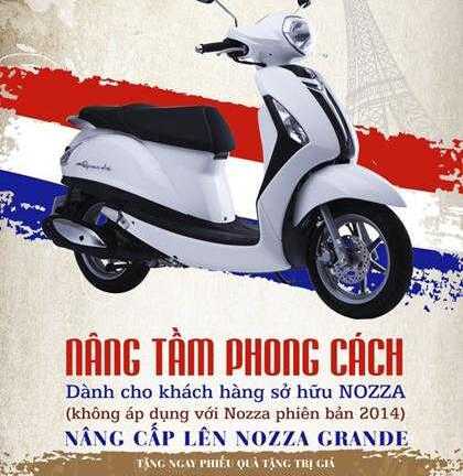 Yamaha ưu đãi cho khách hàng mua Grande và Nozza mới