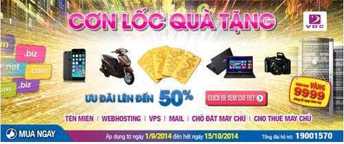 VDC khuyến mại: 'Chào thu giá sốc – Cơn lốc quà tặng'