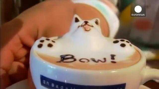 Nghệ thuật pha cà phê 3D ở Nhật Bản