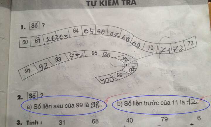 Làm sai 2 câu Toán lớp 2, giáo viên vẫn phê là đúng