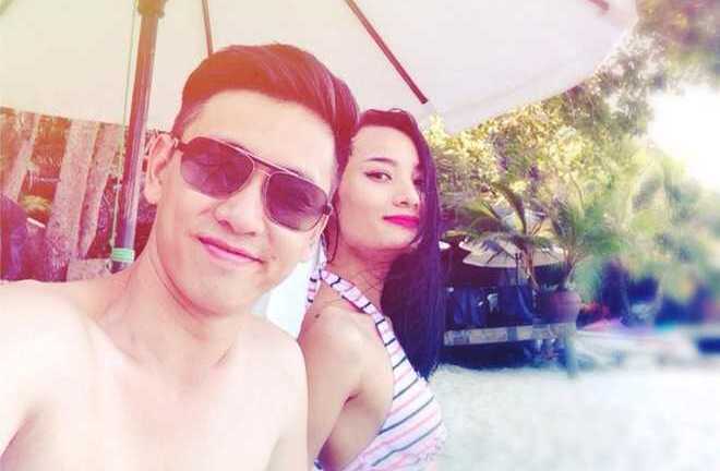 Lê Thúy diện bikini bên chồng sắp cưới