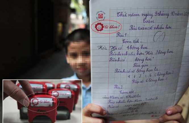 Đánh giá học sinh tiểu học: đóng dấu thay lời phê