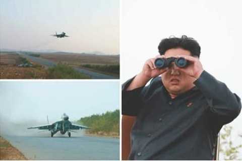 Kim Jong-un thị sát huấn luyện phi công cảm tử