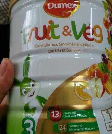 Nhiều trẻ dùng sữa Dumex Fruit & Veg bị tiêu chảy?