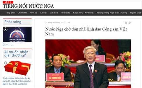 Báo Nga nhận định về chuyến thăm của Tổng Bí thư