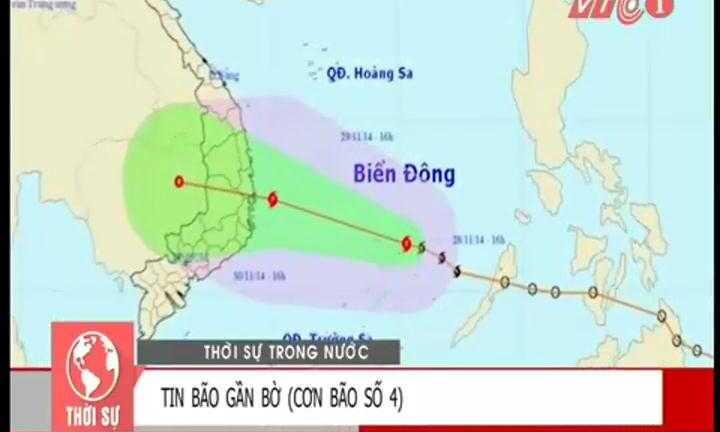 Đường đi cơn bão số 4