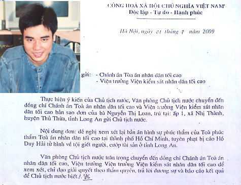 Vụ tử tù Hồ Duy Hải: 'Phải có ý kiến của cơ quan chức năng cấp cao rồi mới tính'