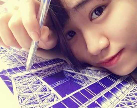 Cô bạn vẽ bút bi y như thật hút 33.000 lượt yêu thích