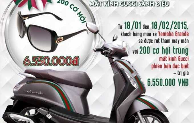 Khẳng định đẳng cấp cùng xe Yamaha Grande và mắt kính Gucci