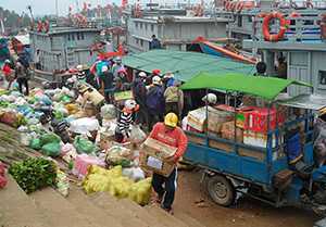 Hàng tết nô nức về với đảo tiền tiêu Lý Sơn