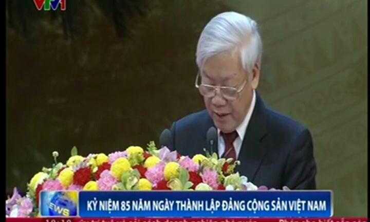 Video: Tổng Bí thư Nguyễn Phú Trọng phát biểu tại Lễ kỷ niệm 85 năm Ngày thành lập Đảng