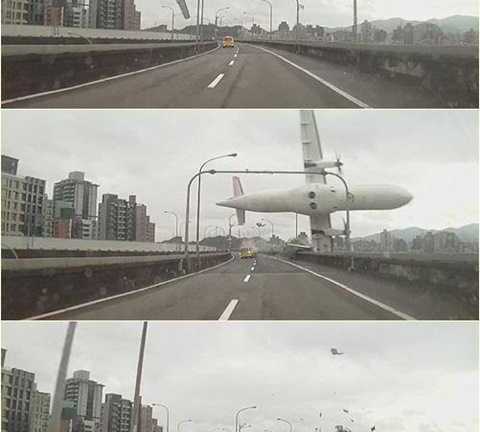 Hình ảnh kinh hoàng khi máy bay Đài Loan đâm xuống sông