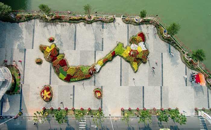 Ngắm bản đồ bằng hoa lớn nhất Việt Nam