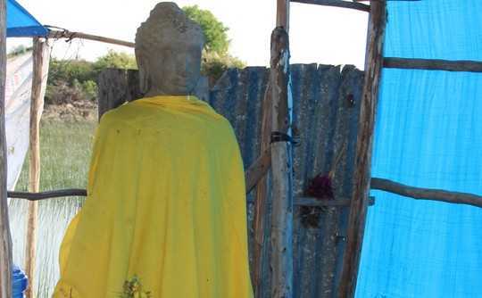 Phát hiện tượng Phật cổ giữa 'Cánh đồng chó ngáp'