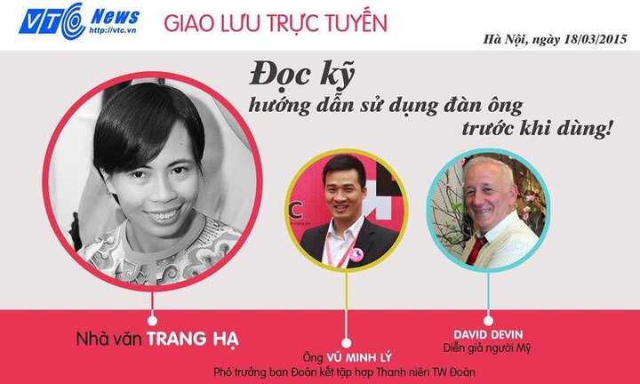 Đang giao lưu trực tuyến với nhà văn Trang Hạ: Đọc kỹ hướng dẫn sử dụng đàn ông trước khi dùng!