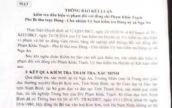 Phó Bí thư xã không thi đỗ tốt nghiệp cấp 3