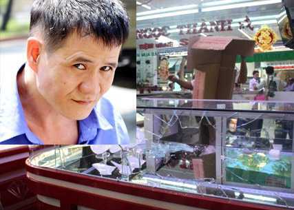 Ngà ngà say, nổi hứng đập vỡ cửa kính cướp tiệm vàng