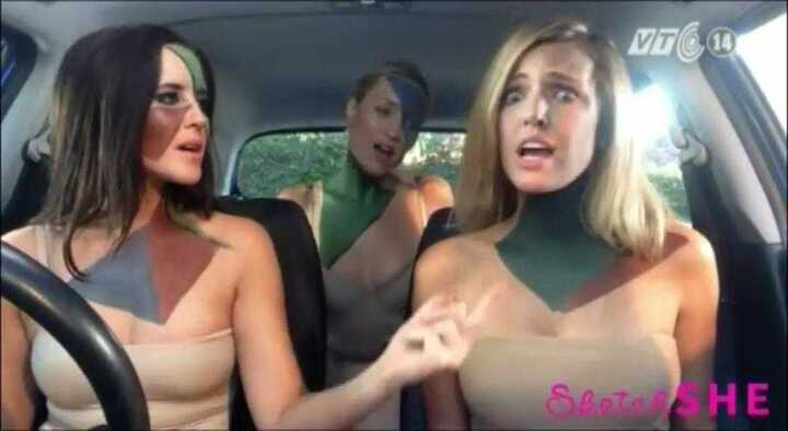 Clip 3 cô gái tái hiện lịch sử âm nhạc trong ôtô gây sốt trên mạng