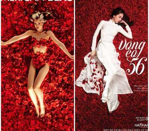 Ngọc Trinh bị tố đạo poster phim Hollywood