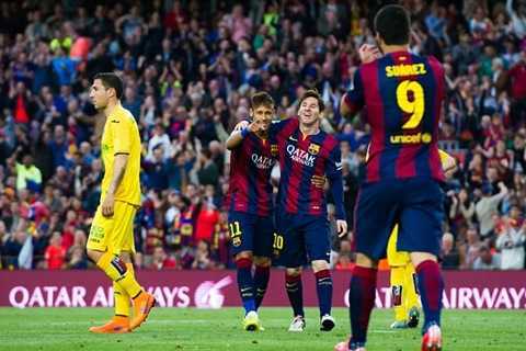 Bộ ba Messi-Suarez-Neymar lập kỷ lục ghi hơn 100 bàn/mùa