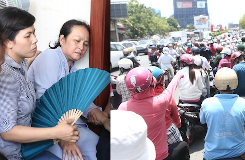 Đường phố tắc nghẽn vì đám tang Duy Nhân