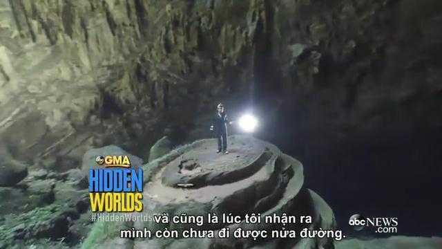 Clip có phụ đề khám phá hang Sơn Đoòng kỳ vĩ trên truyền hình Mỹ ABC