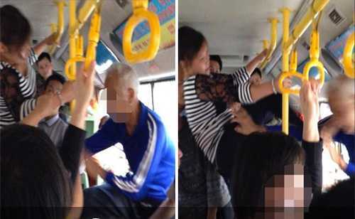 Không muốn nhường ghế, cô gái đạp mặt cụ già trên xe bus gây phẫn nộ