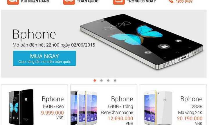 Bắt đầu bán Bphone qua mạng, lo bản mạ vàng 'cháy' hàng