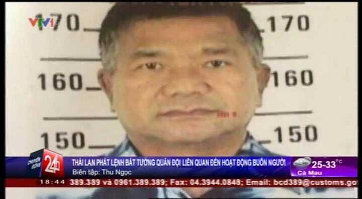 Tướng quân đội Thái Lan buôn người bị bắt