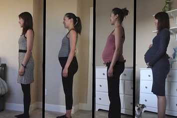 Thú vị hành trình bầu bí của vợ qua video time-lapse của chồng