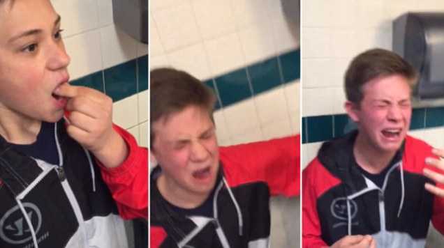 Video: Chàng trai khóc lóc, hoảng loạn khi lần đầu ăn ớt ma