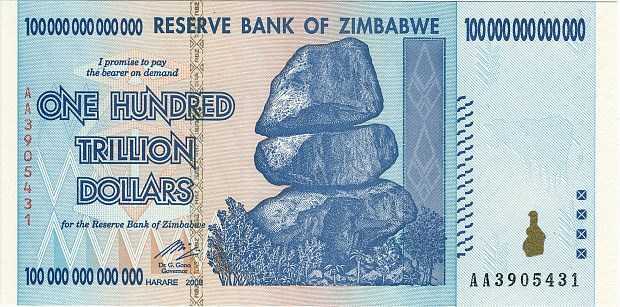 35 triệu tỷ đô la Zimbabwe chỉ đổi được 1 USD