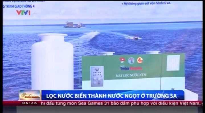 Xem lọc nước biển thành nước ngọt ở Trường Sa