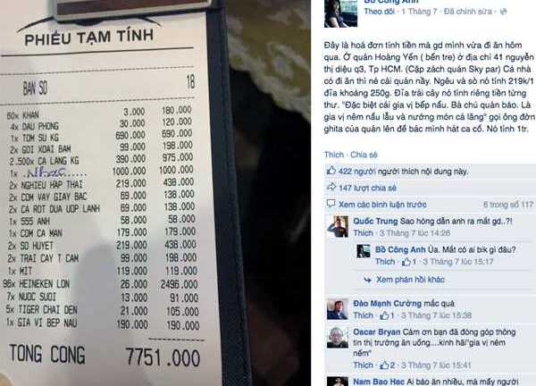 ‘Chặt chém’ bá đạo: Tính cả tiền gia vị chế biến