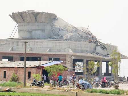 Tìm ra nguyên nhân tượng Phật cao nhất miền Bắc đổ sập