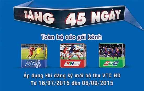 45 ngày trải nghiệm miễn phí tất cả gói kênh VTC