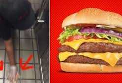 Clip: Nhân viên nhà hàng lau sàn bằng… bánh burger rồi bán cho khách