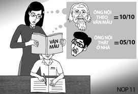 Văn mẫu đang dạy học sinh nói dối