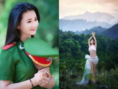 Nữ thiếu úy cảnh sát xinh đẹp bị khiển trách vì chụp ảnh gợi cảm