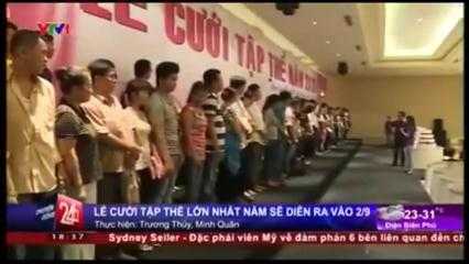 100 cặp đôi tham gia lễ cưới tập thể đúng dịp Quốc khánh