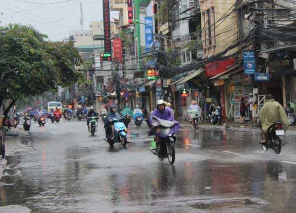 Ảnh hưởng không khí lạnh, Bắc Bộ có mưa rào và dông