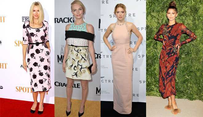 Sắc hoa tươi tắn trên thảm đỏ Hollywood tuần qua