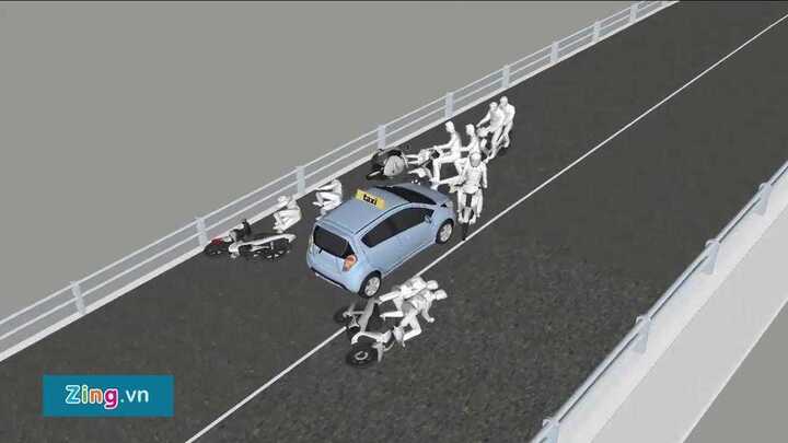 Video 3D mô phỏng tai nạn thảm khốc trên cầu vượt Thái Hà