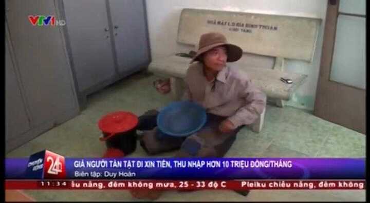 Giả làm người tàn tật, đi ăn xin kiếm chục triệu mỗi tháng