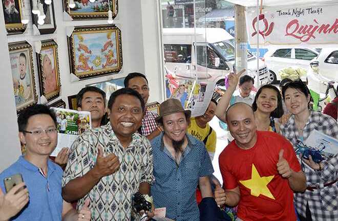 Tranh gạo Việt Nam cuốn hút thanh niên tài năng Đông Nam Á - Nhật Bản