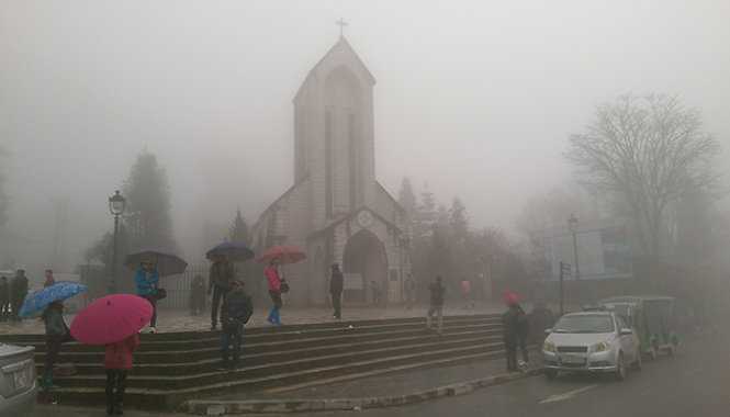 Nhiệt độ Sa Pa giảm xuống mức 7 độ C