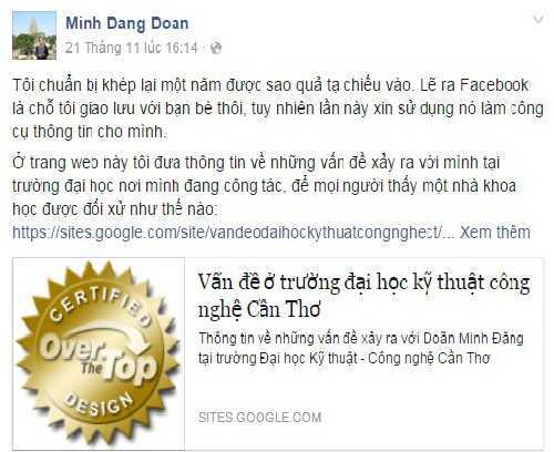 Giảng viên nói xấu trường trên facebook: Tiết lộ lý do kỷ luật