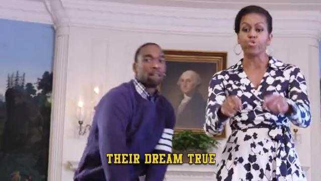 Clip: Phu nhân Tổng thống Obama hát rap