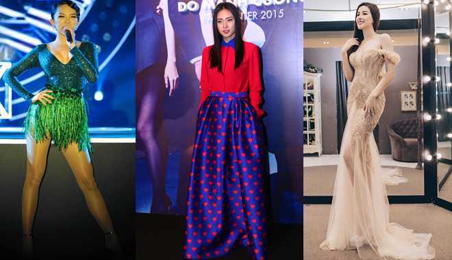 Thời trang thảm đỏ giải trí Việt ngập tràn sắc màu Giáng Sinh